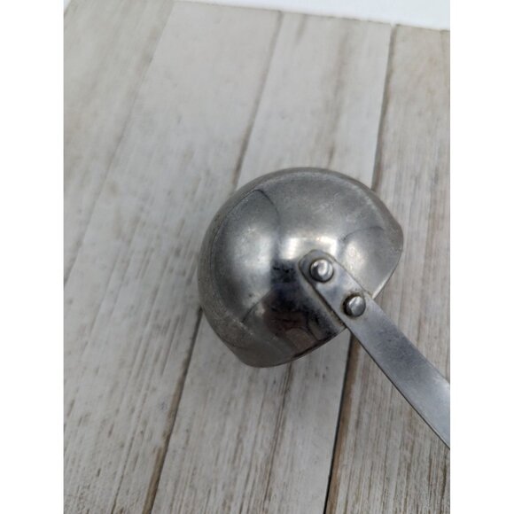 Vintage FLINT Arrowhead Stainless Steel Soup Ladle Spoon 9 1/2" Wheat handle #2 - Picture 6 of 8